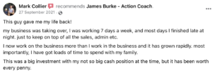 A review saying "these business ideas gave me my life back"