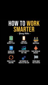 How to work smarter - Working on the business