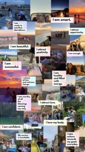 A Vision Board With Affirmations